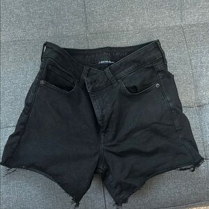 American Eagle Outfitters Black Stretch Denim Shorts